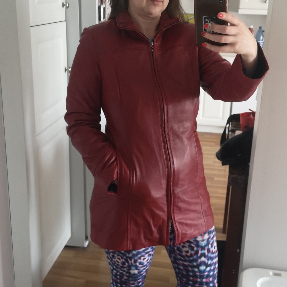 DANIER Red Genuine Leather Jacket